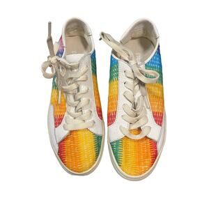 Soludos Ibiza Rainbow Ombré Sneakers Shoes Size 7